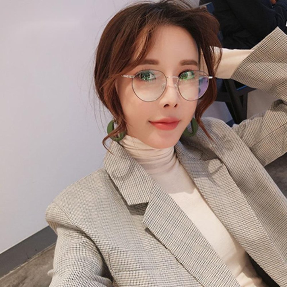 Anti-blue glasses literary retro frame glasses